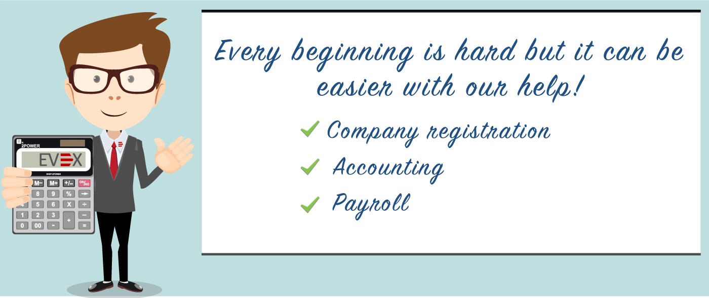 Company registration, accounting, payroll, staff administration 